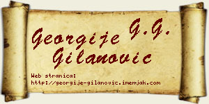 Georgije Gilanović vizit kartica